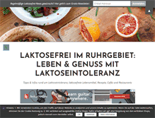 Tablet Screenshot of laktosefrei-im-ruhrgebiet.de